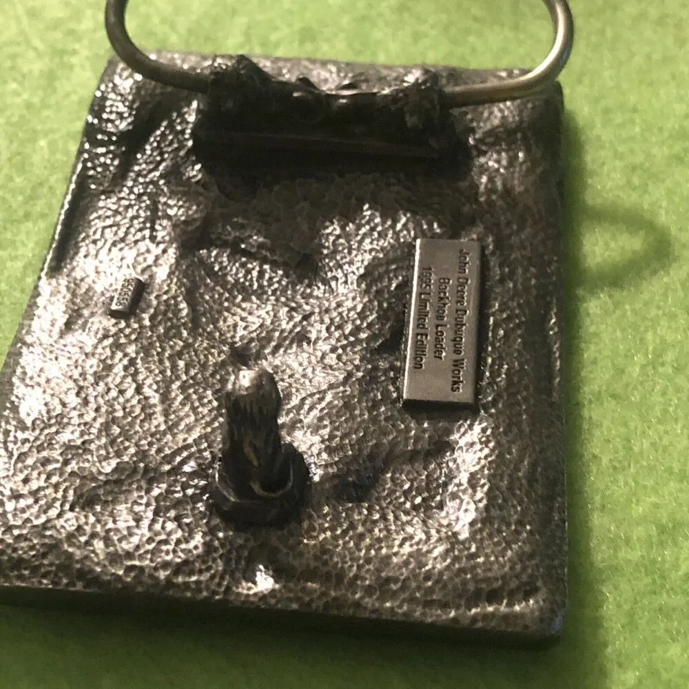 John Deere 1995 Limited Edition Dubuque Works Backhoe Loader Belt Buckle